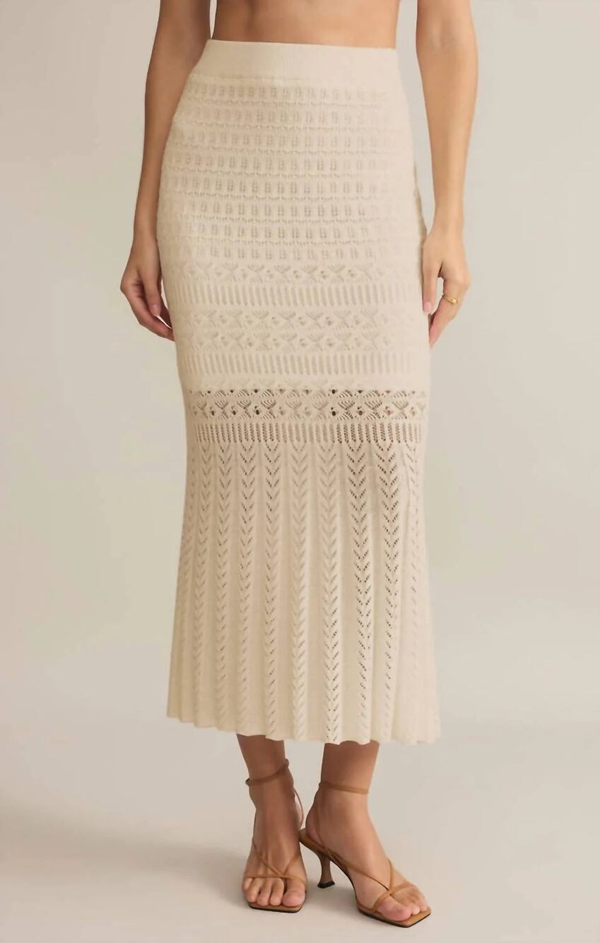 NWT Z Supply Women's Soria Crochet Skirt Size M Cream (1332)